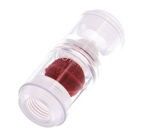 G1/4'' indicateur de débit en polycarbonate à roue à ailettes et filtre