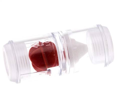 G1/4'' indicateur de débit en polycarbonate à roue à ailettes et filtre
