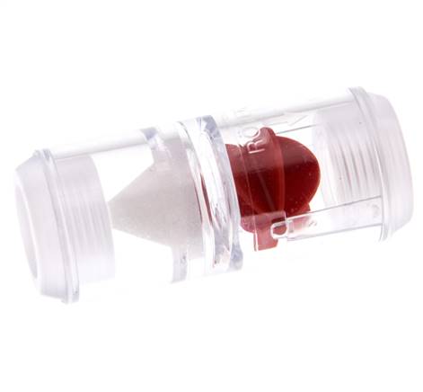 G1/4'' indicateur de débit en polycarbonate à roue à ailettes et filtre