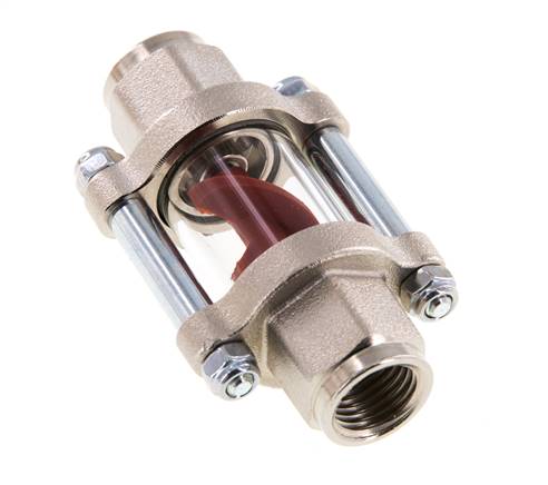 G1/4'' indicateur de débit en laiton à roue à ailettes 0.6-3 l/min 25 bar