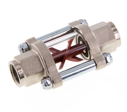 G1/4'' indicateur de débit en laiton à roue à ailettes 0.6-3 l/min 25 bar
