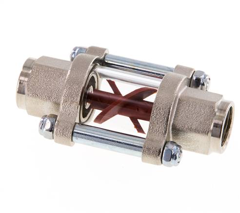 G1/4'' indicateur de débit en laiton à roue à ailettes 0.6-3 l/min 25 bar