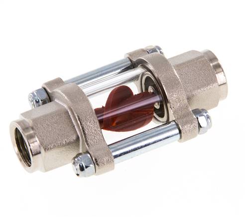 G1/4'' indicateur de débit en laiton à roue à ailettes 0.6-3 l/min 25 bar