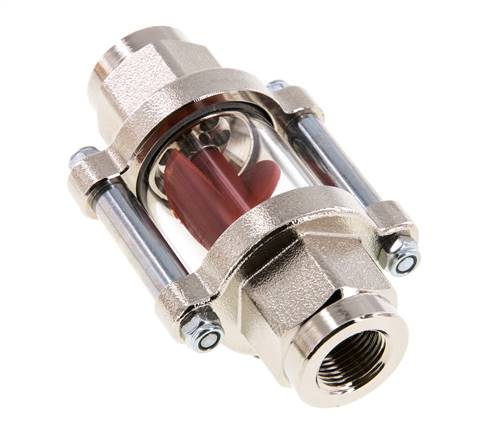 G3/8'' indicateur de débit en laiton à roue à ailettes 1.1-5.5 l/min 25 bar