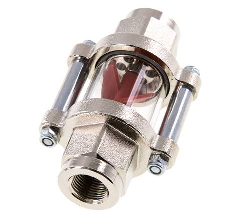 G3/8'' indicateur de débit en laiton à roue à ailettes 1.1-5.5 l/min 25 bar