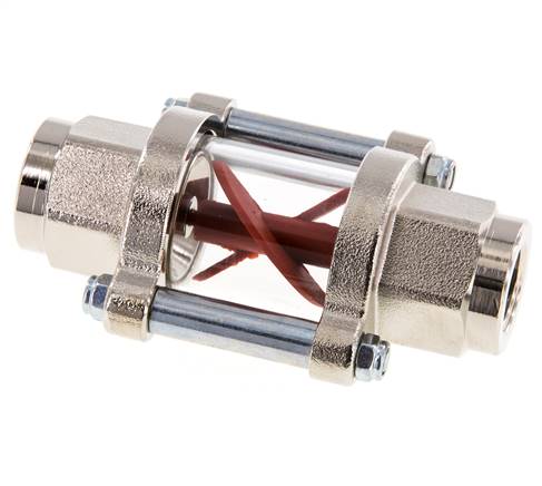 G3/8'' indicateur de débit en laiton à roue à ailettes 1.1-5.5 l/min 25 bar