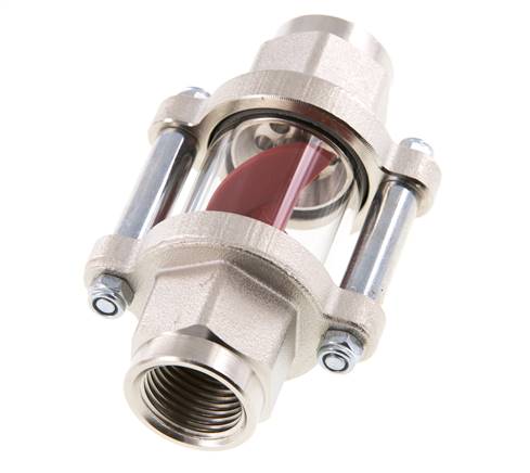 G1/2'' indicateur de débit en laiton à roue à ailettes 1.3-6.3 l/min 25 bar