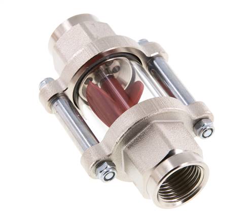 G1/2'' indicateur de débit en laiton à roue à ailettes 1.3-6.3 l/min 25 bar