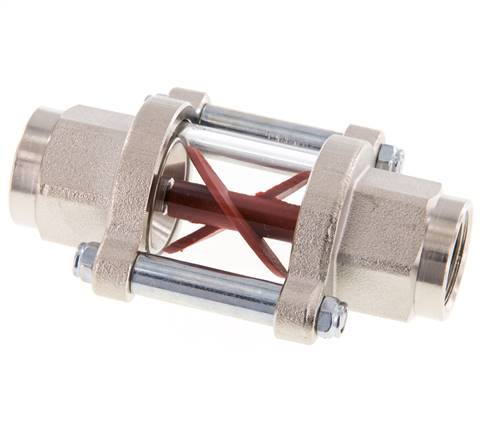 G1/2'' indicateur de débit en laiton à roue à ailettes 1.3-6.3 l/min 25 bar