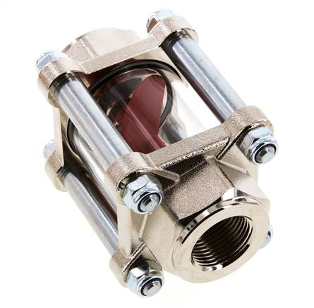G3/4'' indicateur de débit en laiton à roue à ailettes 1.6-17 l/min 25 bar