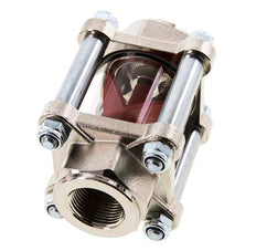 G3/4'' indicateur de débit en laiton à roue à ailettes 1.6-17 l/min 25 bar