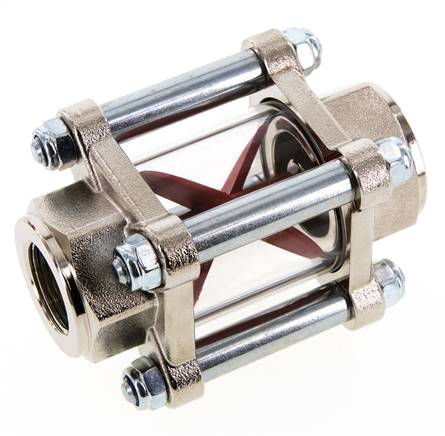 G3/4'' indicateur de débit en laiton à roue à ailettes 1.6-17 l/min 25 bar