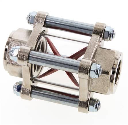 G3/4'' indicateur de débit en laiton à roue à ailettes 1.6-17 l/min 25 bar