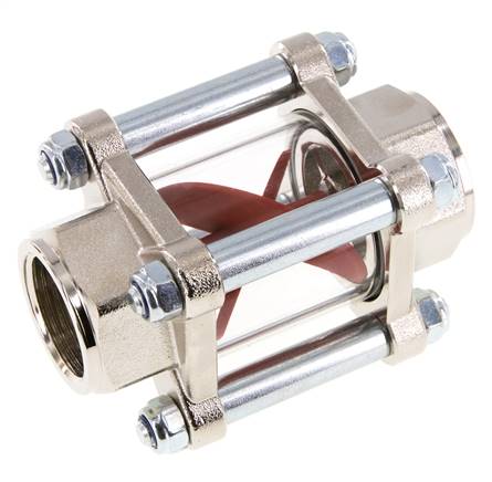 G1'' indicateur de débit en laiton à roue à ailettes 2.2-27 l/min 25 bar
