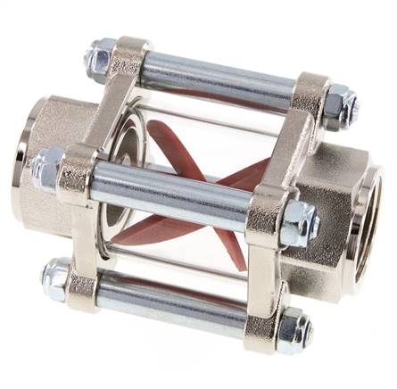 G1'' indicateur de débit en laiton à roue à ailettes 2.2-27 l/min 25 bar