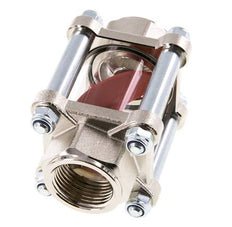 G1'' indicateur de débit en laiton à roue à ailettes 2.2-27 l/min 25 bar