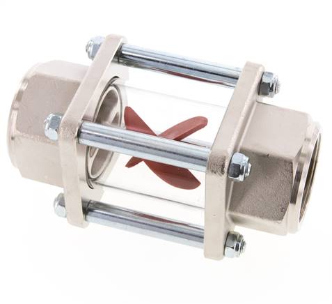 G1 1/2'' indicateur de débit en laiton à roue à ailettes 11-60 l/min 15 bar