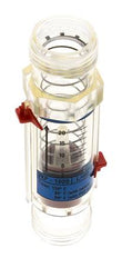 Débitmètre à section variable G1'' en plastique pour eau 2-20 l/min