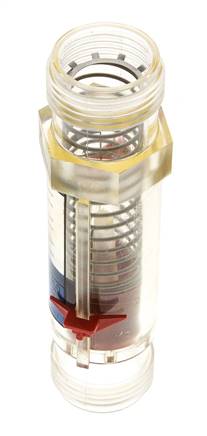 Débitmètre à section variable G1'' en plastique pour eau 5-35 l/min