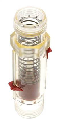 Débitmètre à section variable G1'' en plastique pour eau 5-35 l/min