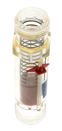 Débitmètre à section variable G1'' en plastique pour eau 5-35 l/min