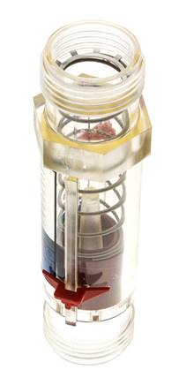 Débitmètre à section variable G1'' en plastique pour eau 5-50 l/min