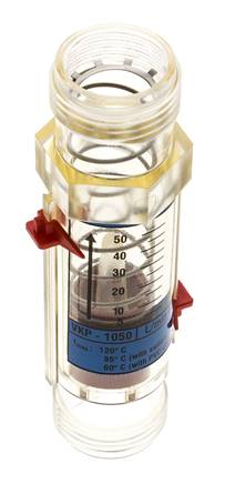 Débitmètre à section variable G1'' en plastique pour eau 5-50 l/min