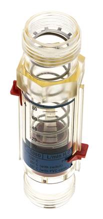Débitmètre à section variable G1'' en plastique pour eau 10-80 l/min