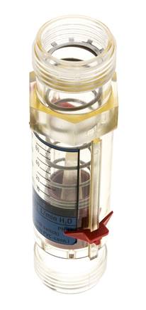 Débitmètre à section variable G1'' en plastique pour eau 10-80 l/min