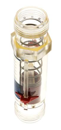 Débitmètre à section variable G1'' en plastique pour eau 10-80 l/min