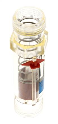 Débitmètre à section variable G1'' en plastique pour eau 20-100 l/min