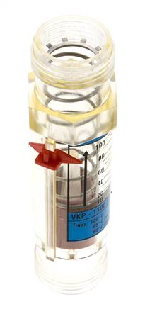 Débitmètre à section variable G1'' en plastique pour eau 20-100 l/min