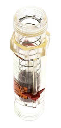 Débitmètre à section variable G1'' en plastique pour huile 100 cSt 1-18 l/min