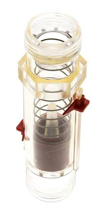 Débitmètre à section variable G1'' en plastique pour huile 100 cSt 1-18 l/min