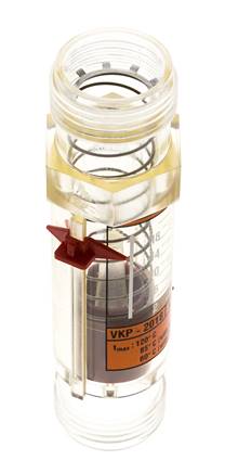 Débitmètre à section variable G1'' en plastique pour huile 100 cSt 1-18 l/min