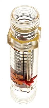 Débitmètre à section variable G1'' en plastique pour huile 100 cSt 2-30 l/min