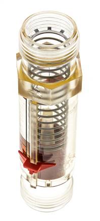 Débitmètre à section variable G1'' en plastique pour huile 100 cSt 2-30 l/min