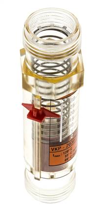 Débitmètre à section variable G1'' en plastique pour huile 100 cSt 2-30 l/min