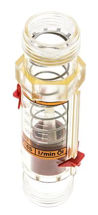 Débitmètre à section variable G1'' en plastique pour huile 100 cSt 5-45 l/min