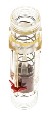Débitmètre à section variable G1'' en plastique pour huile 100 cSt 5-45 l/min
