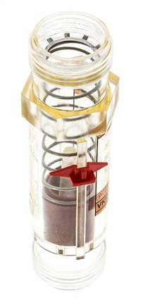 Débitmètre à section variable G1'' en plastique pour huile 100 cSt 5-45 l/min