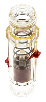 Débitmètre à section variable G1'' en plastique pour huile 100 cSt 10-75 l/min