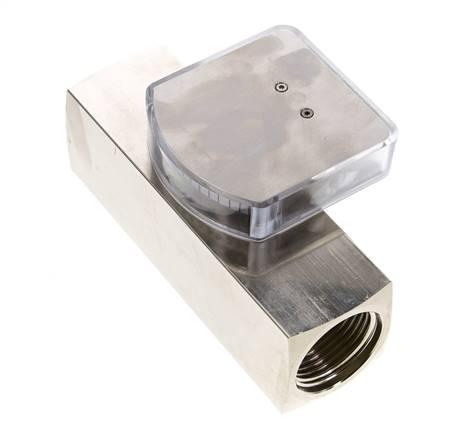 Débitmètre à section variable G1'' en laiton pour huile 0.5-1.5 l/min 250 bar