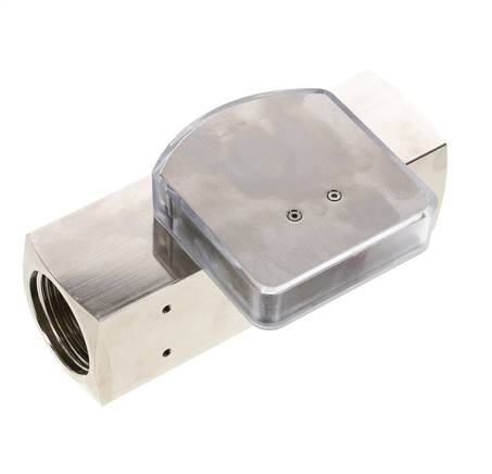 Débitmètre à section variable G1'' en laiton pour huile 0.5-1.5 l/min 250 bar