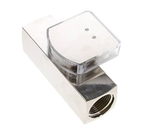 Débitmètre à section variable G1'' en laiton pour huile 1-4 l/min 250 bar