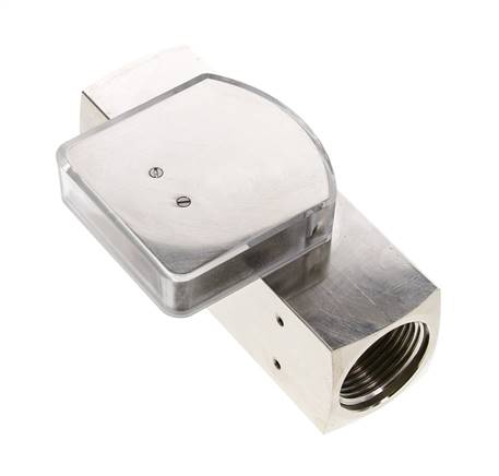 Débitmètre à section variable G1'' en laiton pour huile 2-8 l/min 250 bar