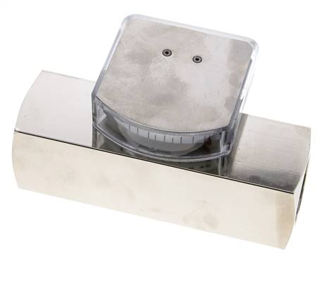 Débitmètre à section variable G1'' en laiton pour huile 3-10 l/min 250 bar