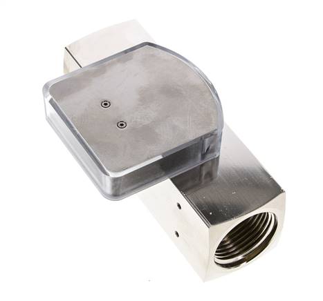Débitmètre à section variable G1'' en laiton pour huile 3-10 l/min 250 bar