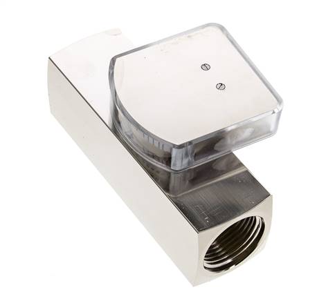 Débitmètre à section variable G1'' en laiton pour huile 5-15 l/min 250 bar