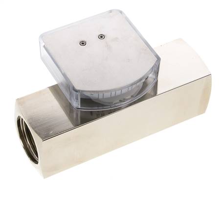 Débitmètre à section variable G1'' en laiton pour huile 8-24 l/min 250 bar